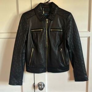 Cole Haan Lambskin Leather Jacket - size XS